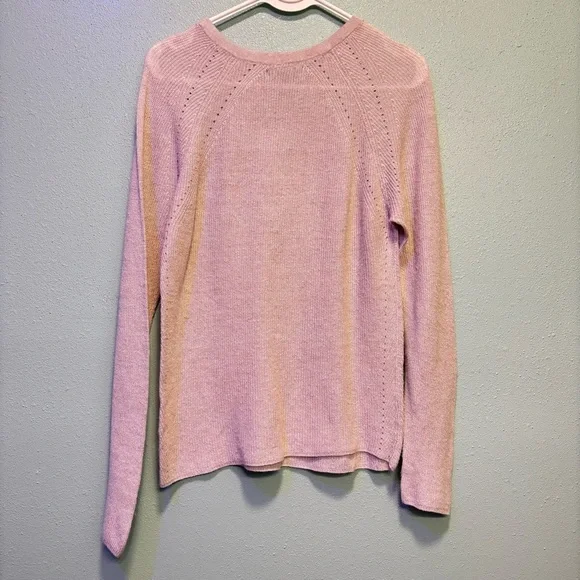 Tahari Women's Lightweight Beige Round Neck Pullover Sweater Size S - Picture 3 of 5